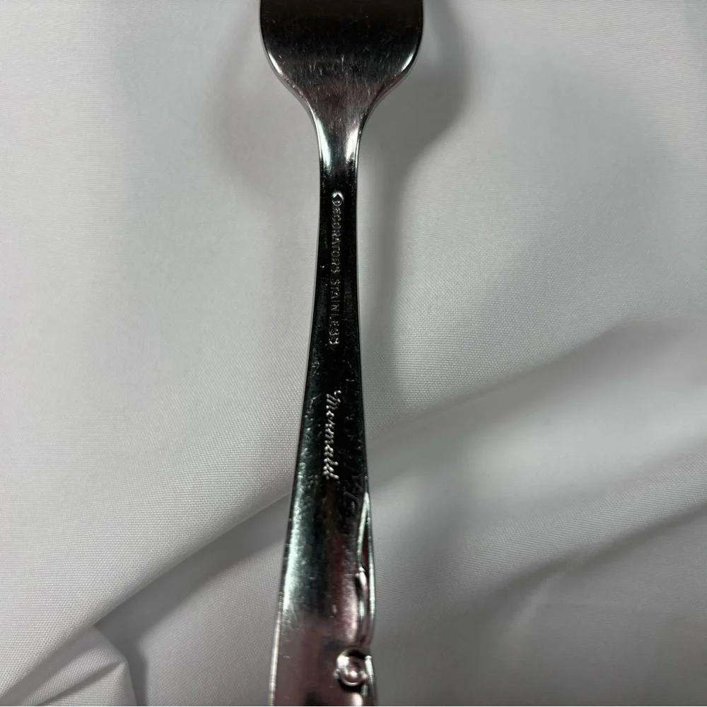 Oneida Decorators Mermaid Stainless‎ Steel Salad Forks Flatware 5pcs